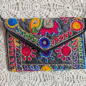 Boho Rajasthani Embroidered Clutch / Sling Bag